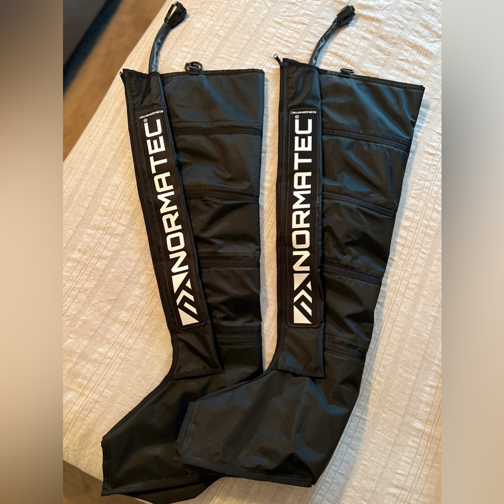 Normatec Hyperice Leg Sleeves - compression athlete recovery running fascia
